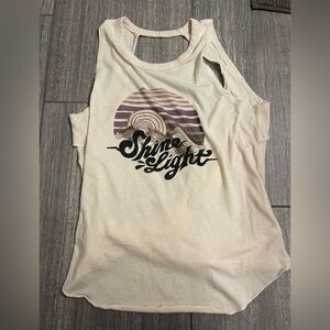 Spiritual Gangster 👋🏼 Shine Light open back halter tank